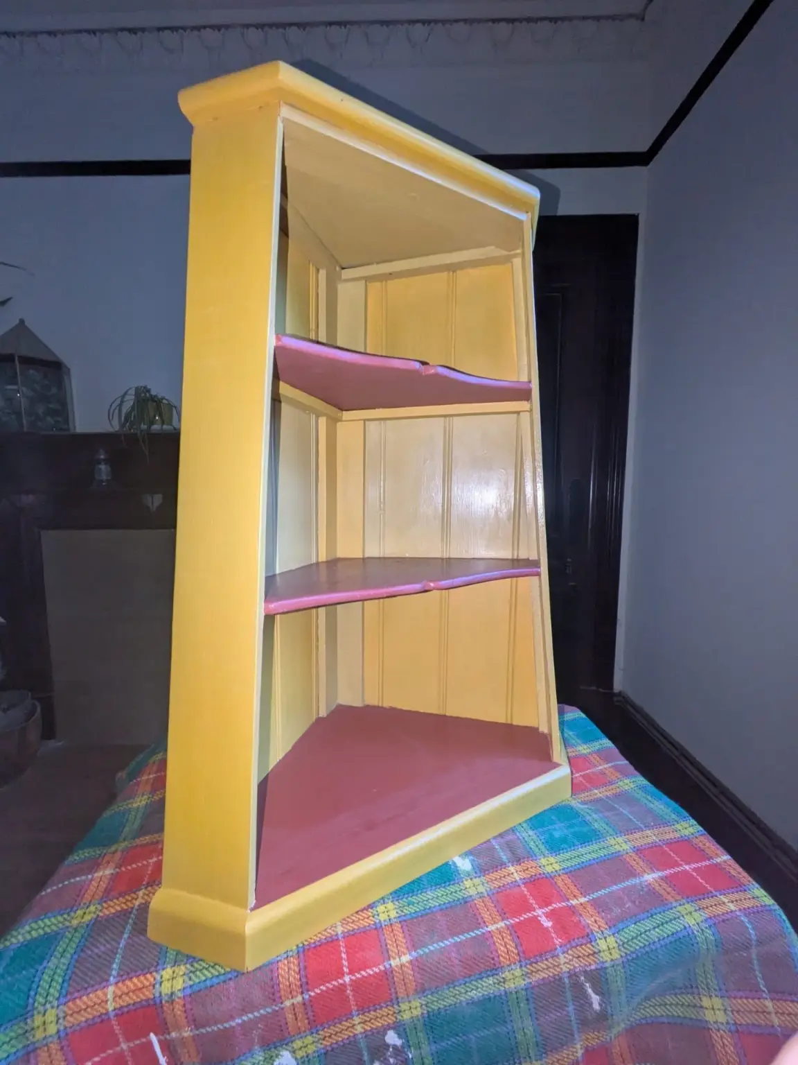 French Ochre Corner Shelf